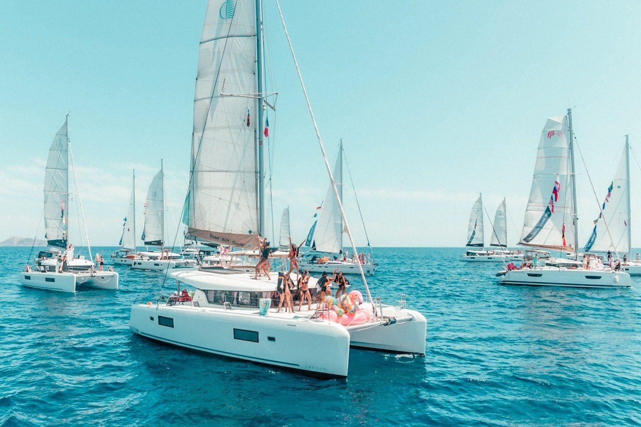 Yacht saling at Yacht Week
