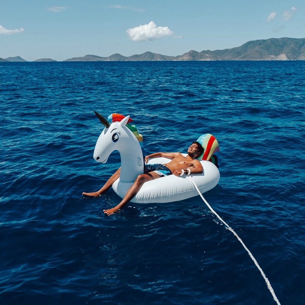 Tropical packing list floatie The Yacht Week BVI CREDIT James_Patrick-226_picmonkeyed